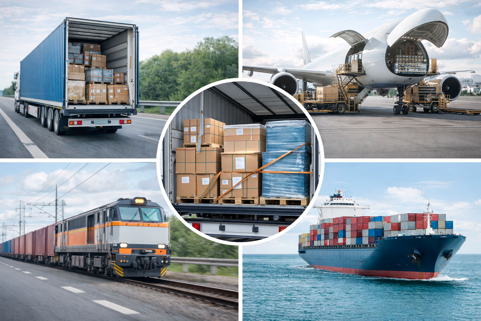 Виды транспорта для перевозки сборных грузов